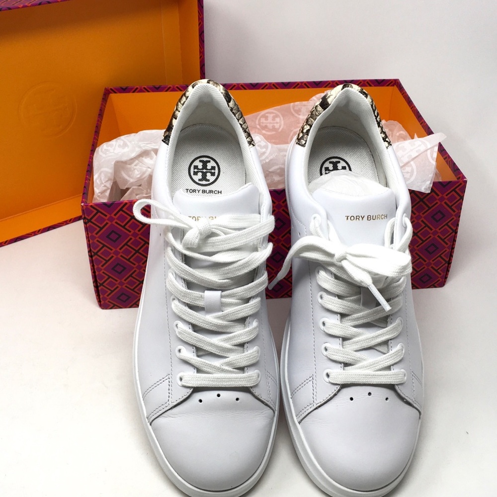 TORY BURCH Howell Court Sneakers Titanium White Warm Roccia - Picture 4 of 13